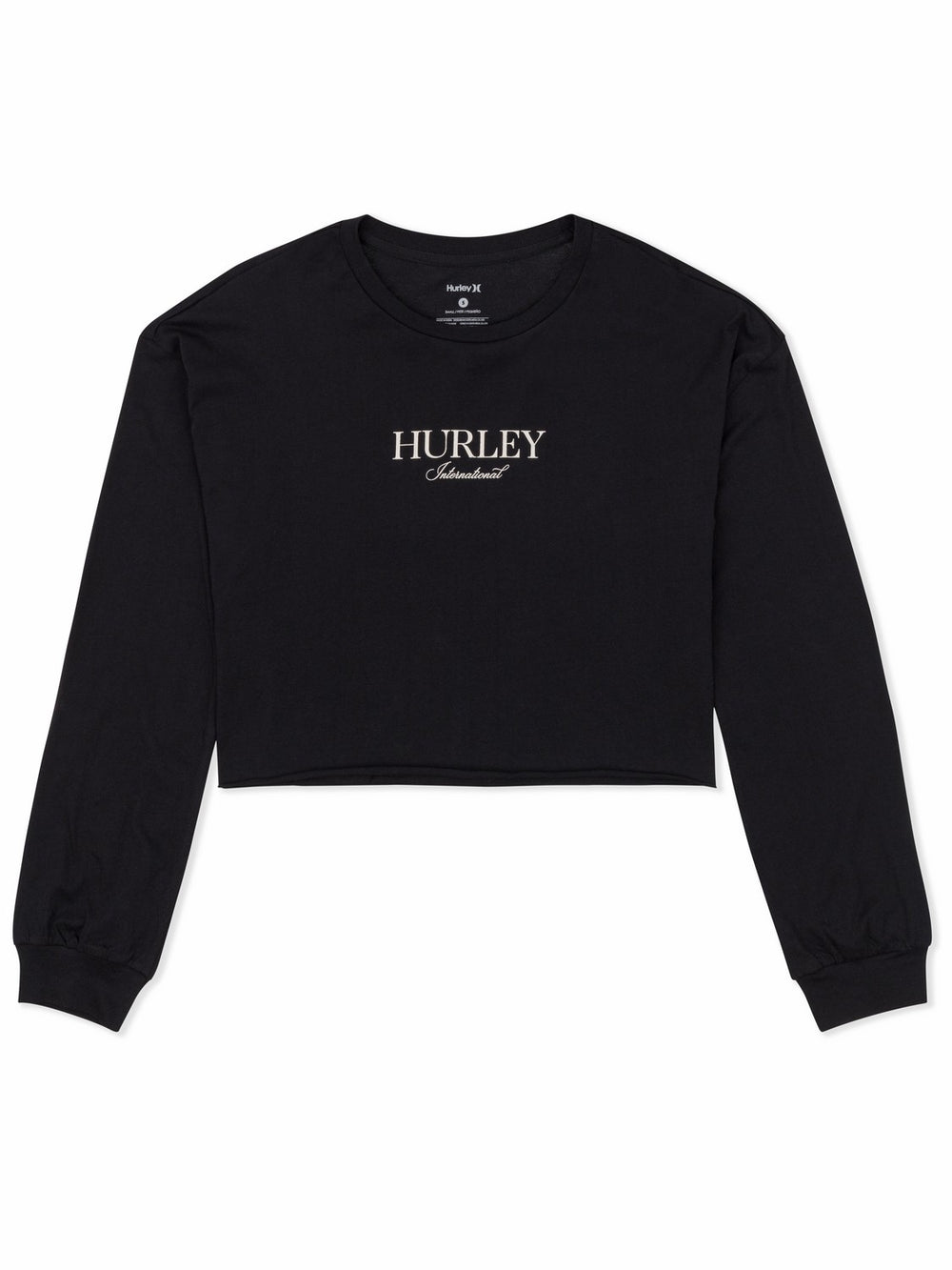 Floreal Long Sleeve Crop T-Shirt | Hurley - BLACK