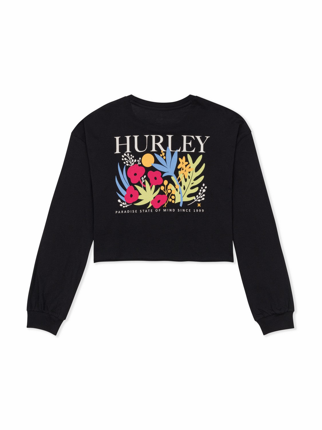 Floreal Long Sleeve Crop T-Shirt | Hurley - BLACK