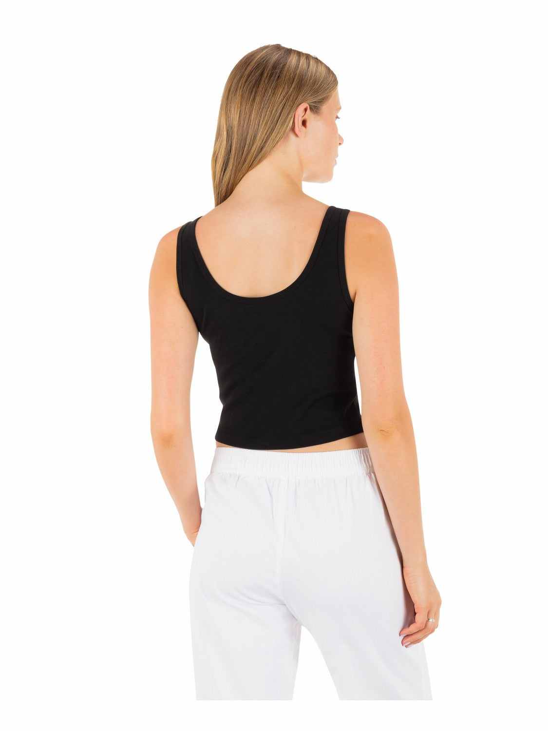 Peacebone Scoop Crop Tank | Hurley - Black