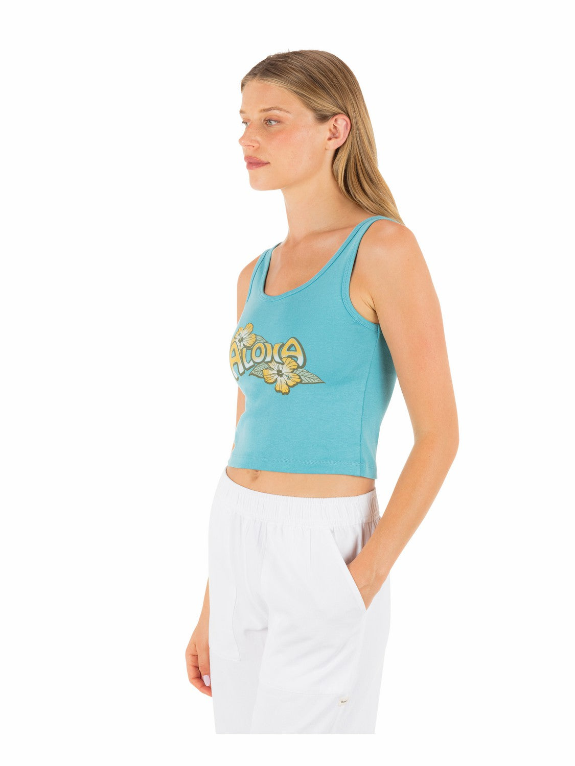 Aloha Scoop Crop Tank | Hurley - Maui Blue
