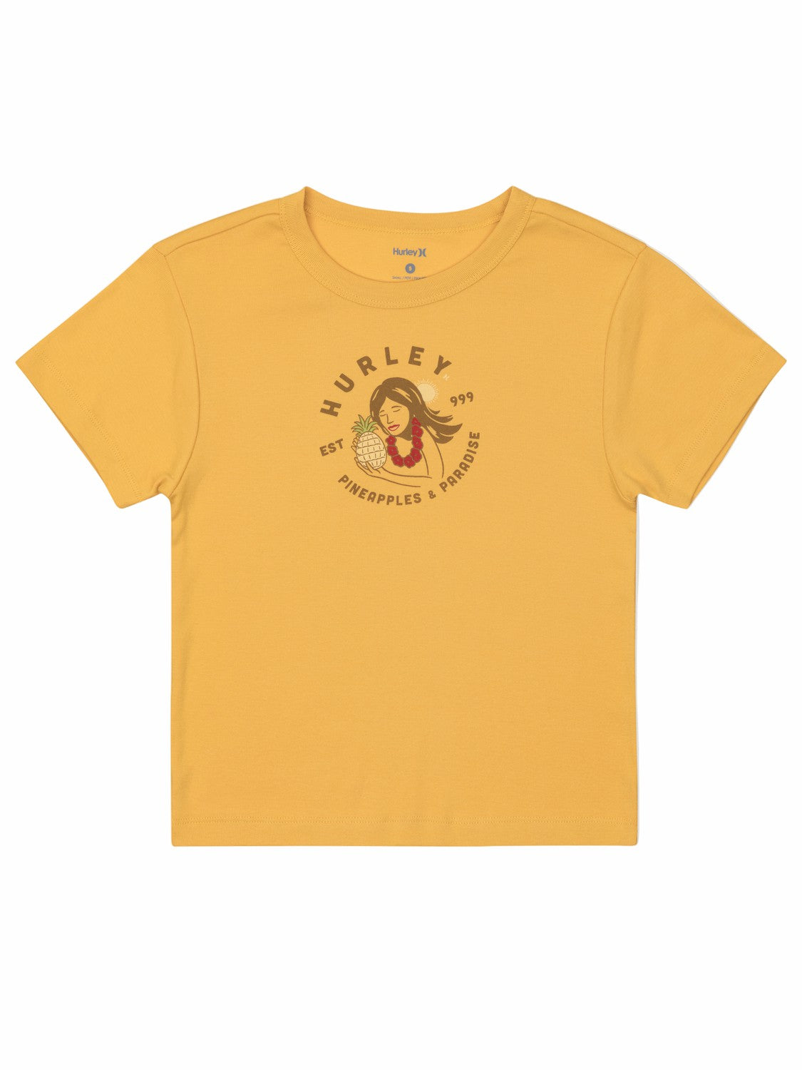 Pineapples And Paradise Baby Tee | Hurley - SAFFRON