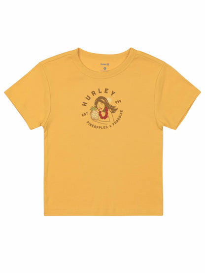 Pineapples And Paradise Baby Tee | Hurley - SAFFRON