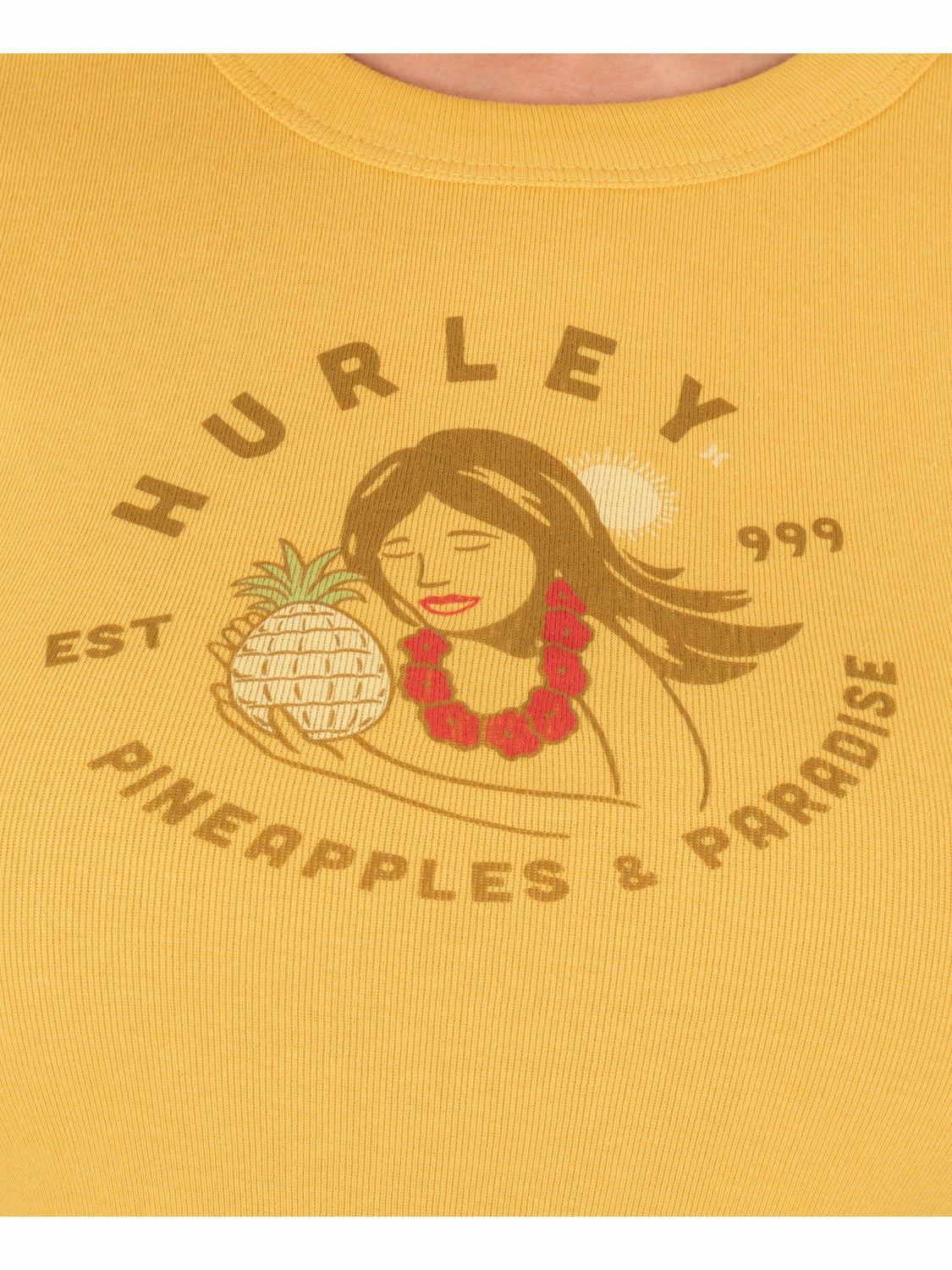 Pineapples And Paradise Baby Tee | Hurley - SAFFRON