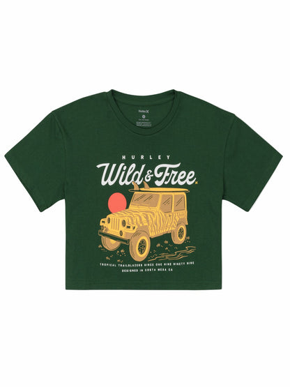 Wild And Free Boxy Crop Tee | Hurley - EDEN