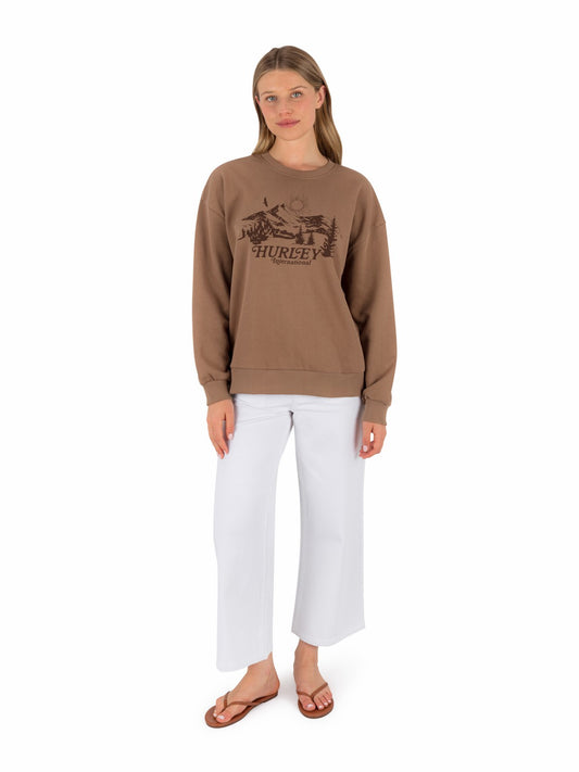 Escapism Oversize Crew | Hurley - COCOA CREAM