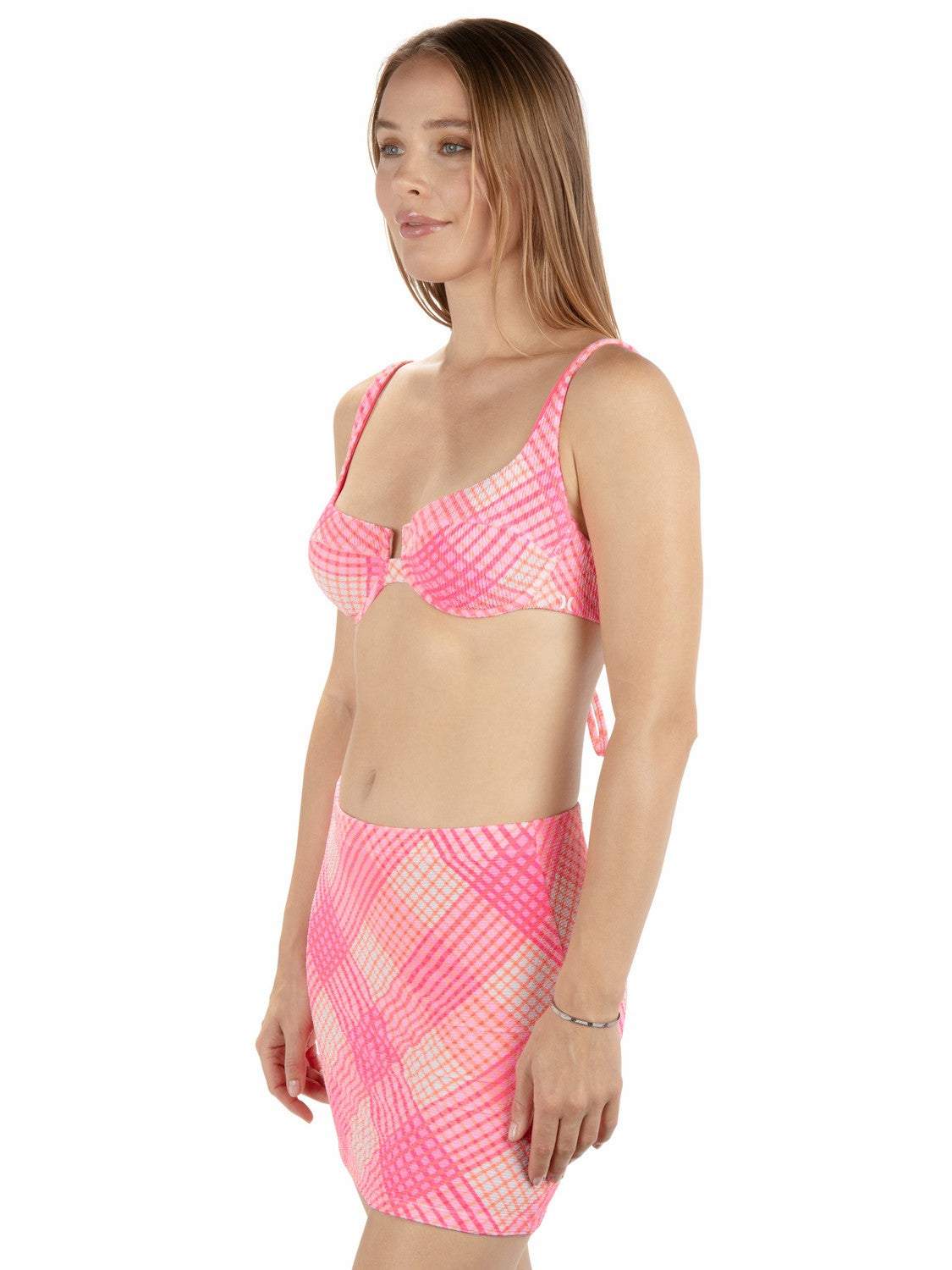 Ombre Plaid Mini Skirt | Hurley - Coral Blossom