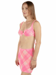 Ombre Plaid Mini Skirt | Hurley - Coral Blossom