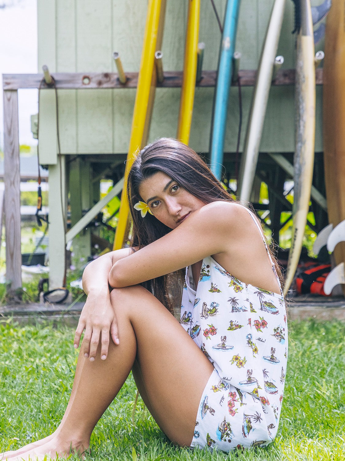 Island Time Romper | Hurley - Tofu