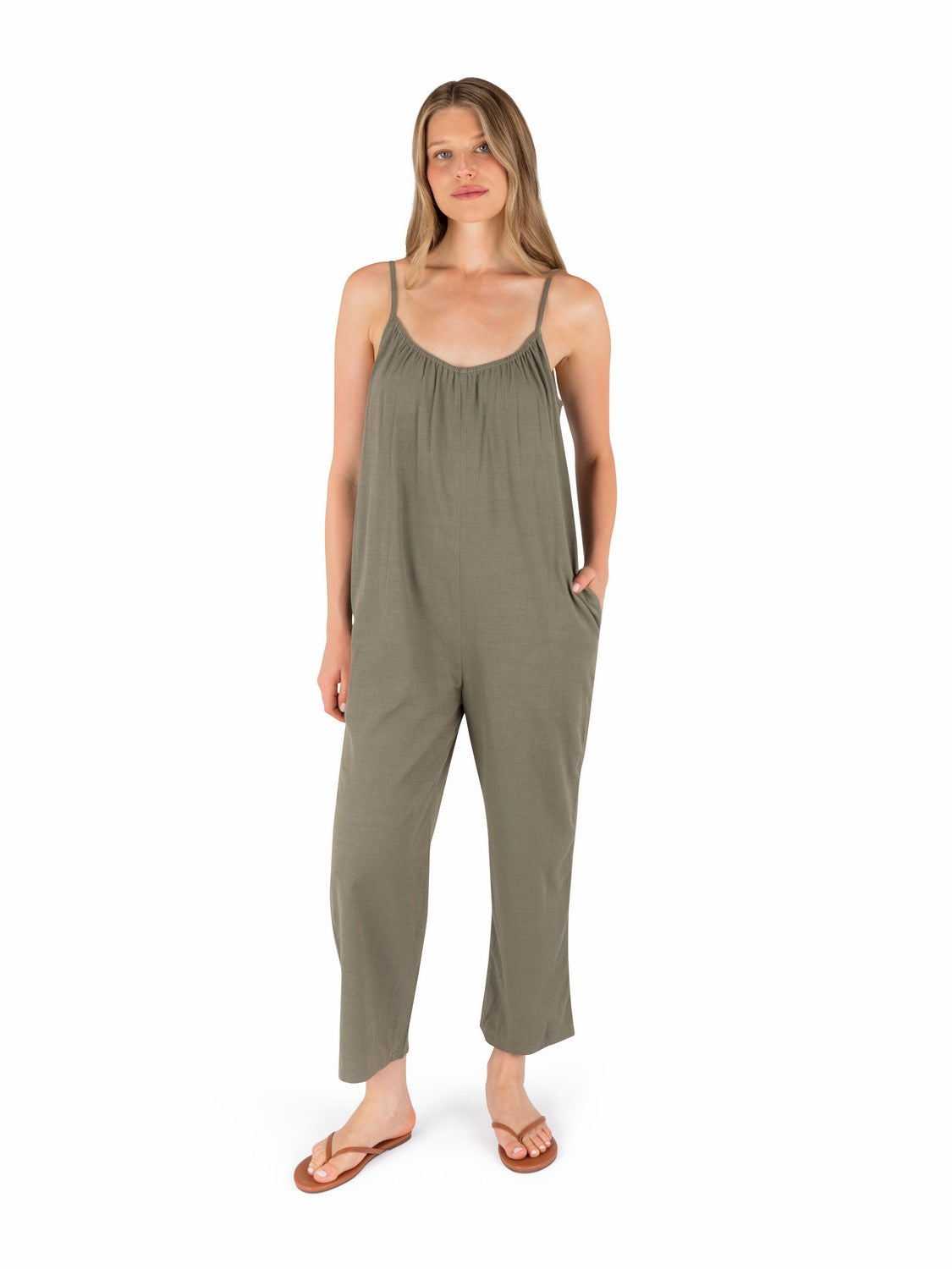 New Heights Jumpsuit | Hurley - Olive Grove