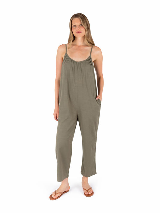 New Heights Jumpsuit | Hurley - Olive Grove