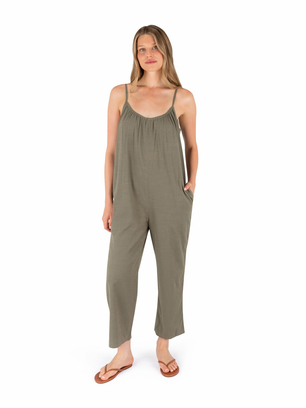 New Heights Jumpsuit | Hurley - Olive Grove