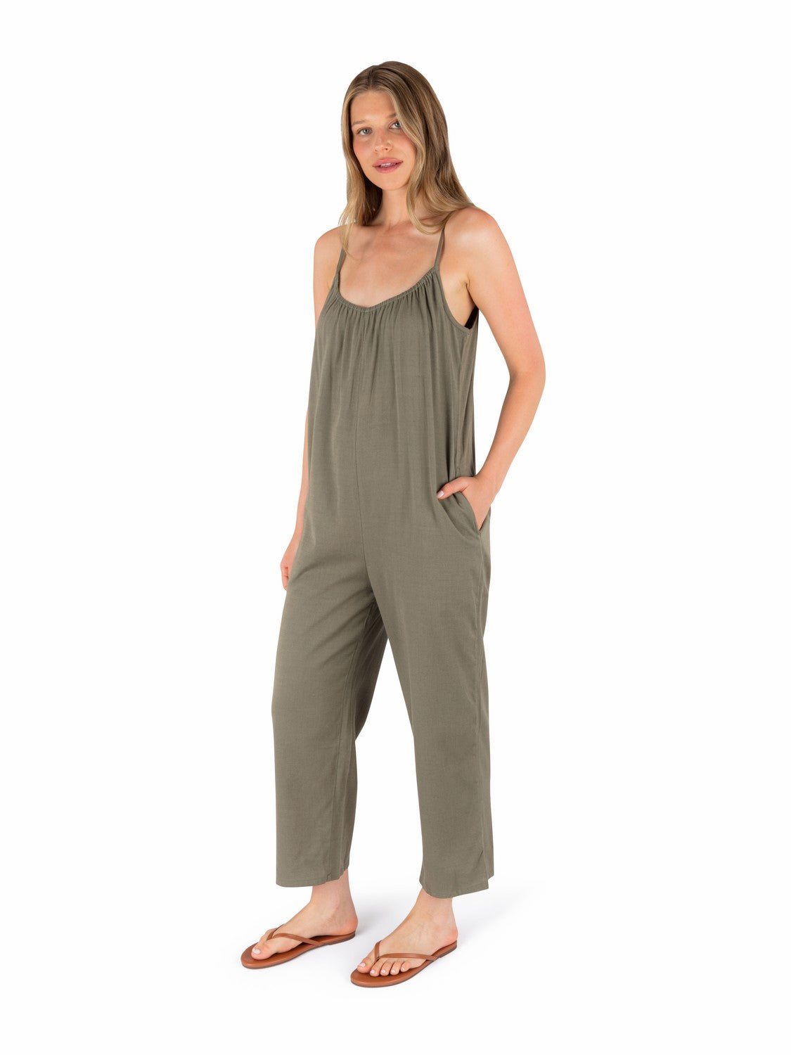 New Heights Jumpsuit | Hurley - Olive Grove