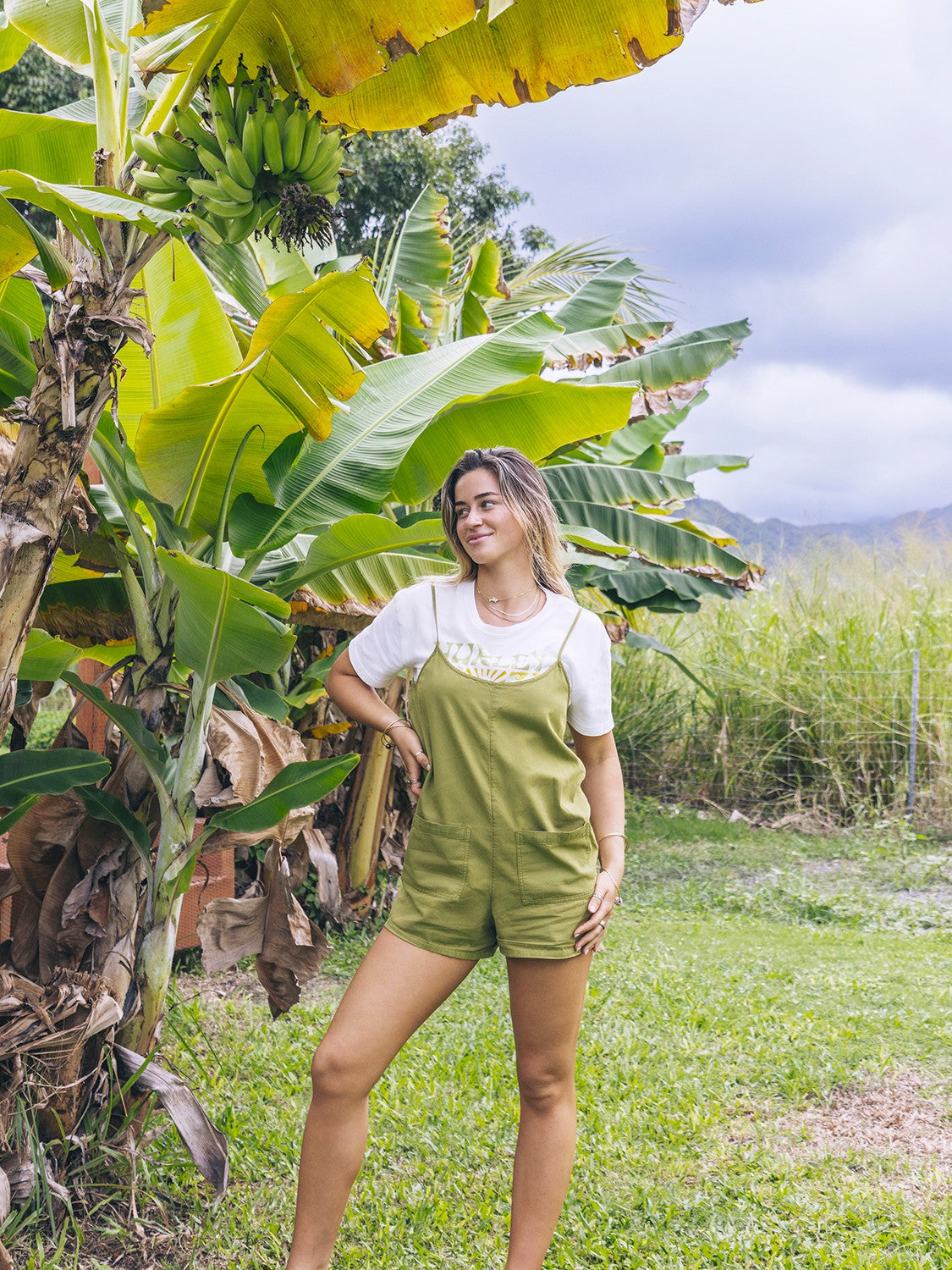 Wavy Days Romper | Hurley - Vintage Moss