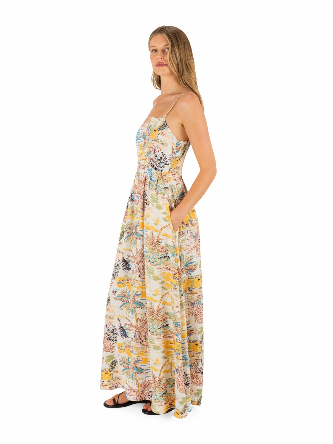 Safari Scenic Maxi Dress | Hurley - Off White