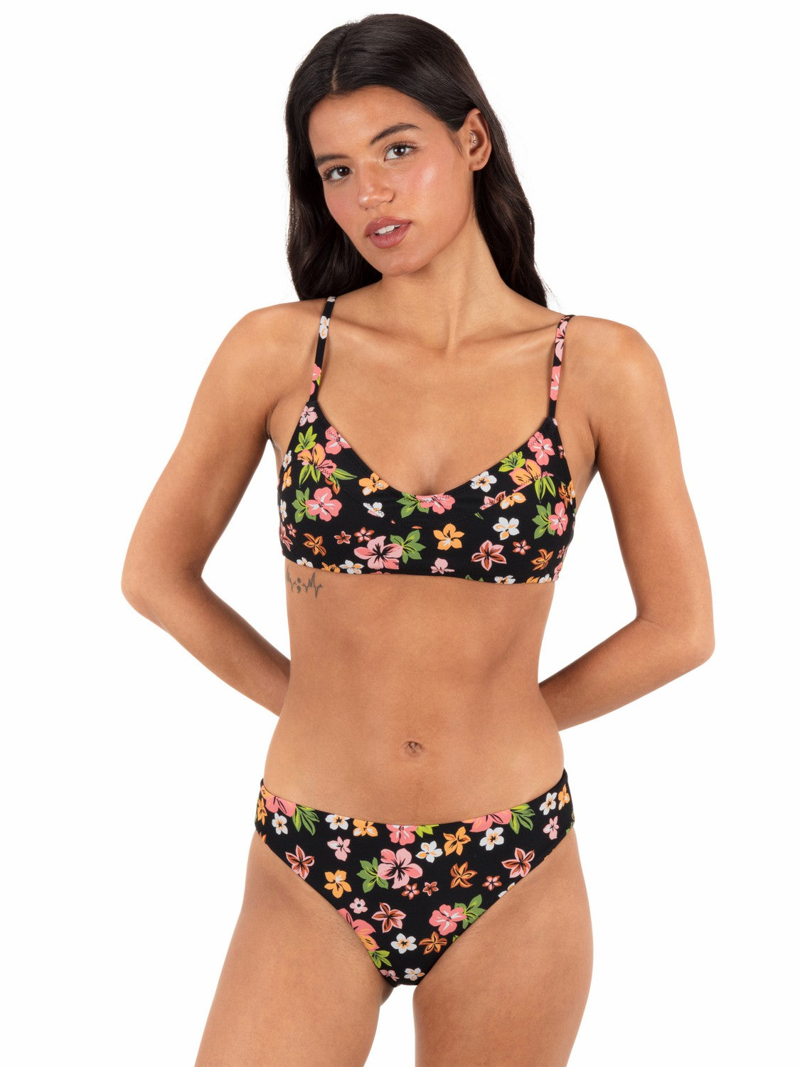 Max Hibiscus Dream Bralette | Hurley - Black Floral