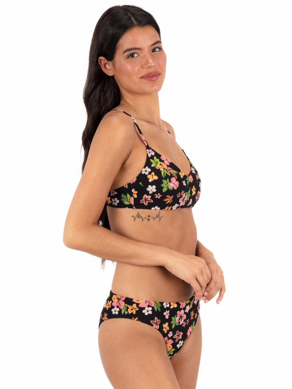 Max Hibiscus Dream Bralette | Hurley - Black Floral