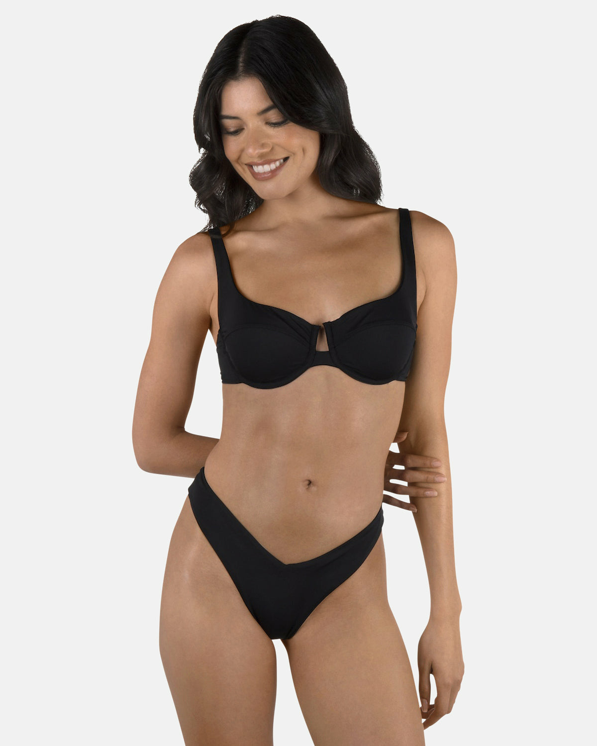 Solid V Front Skimpy | Hurley - Black