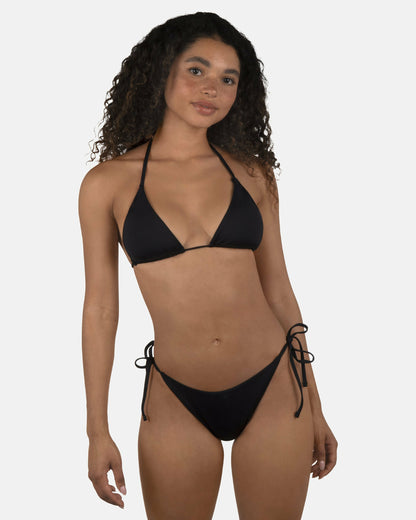 Solid Cheeky Tie Side Bottom | Hurley - Black