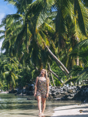 Hibiscus Dream V Neck Mini Dress | Hurley - Black Floral