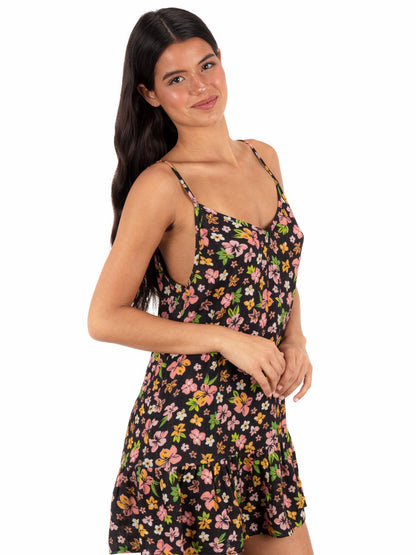 Hibiscus Dream V Neck Mini Dress | Hurley - Black Floral