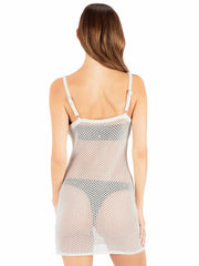 Embroidered Crochet Mini Dress | Hurley - Egret