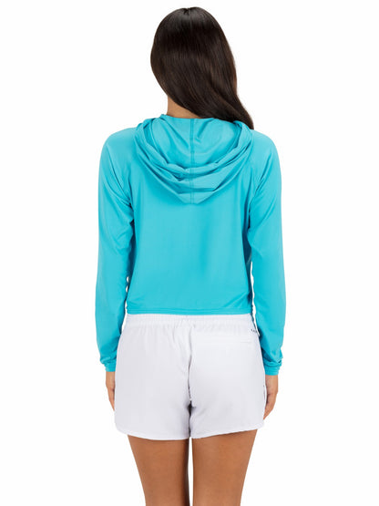 One & Only Solid Long Sleeve Hooded Rashguard | Hurley - Surf Blue