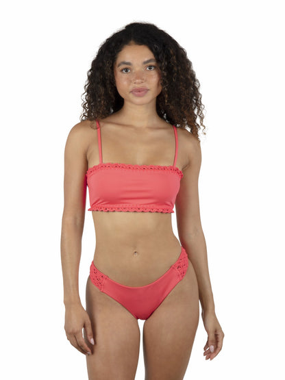 Macrame Bandeau Bikini Top | Hurley - Poppy