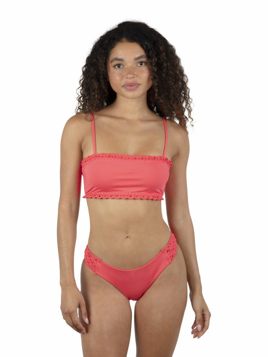 Macrame Bandeau Bikini Top | Hurley - Poppy