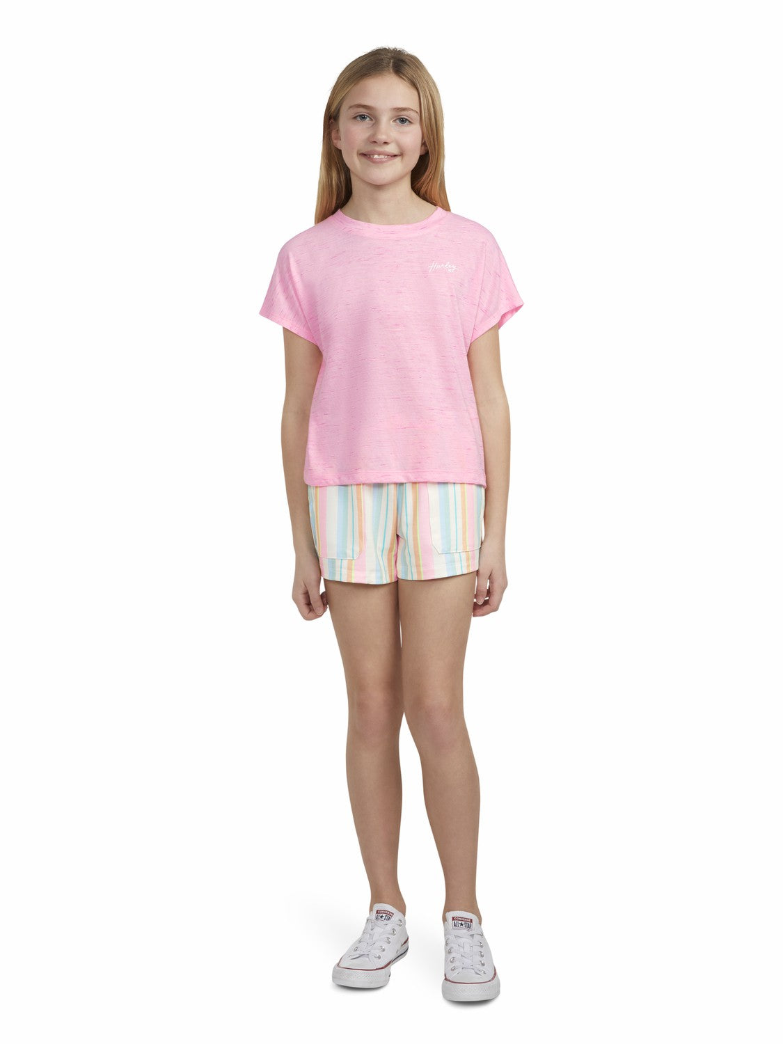 Girls' French Terry Short | Hurley - Pale Ivory / Multi