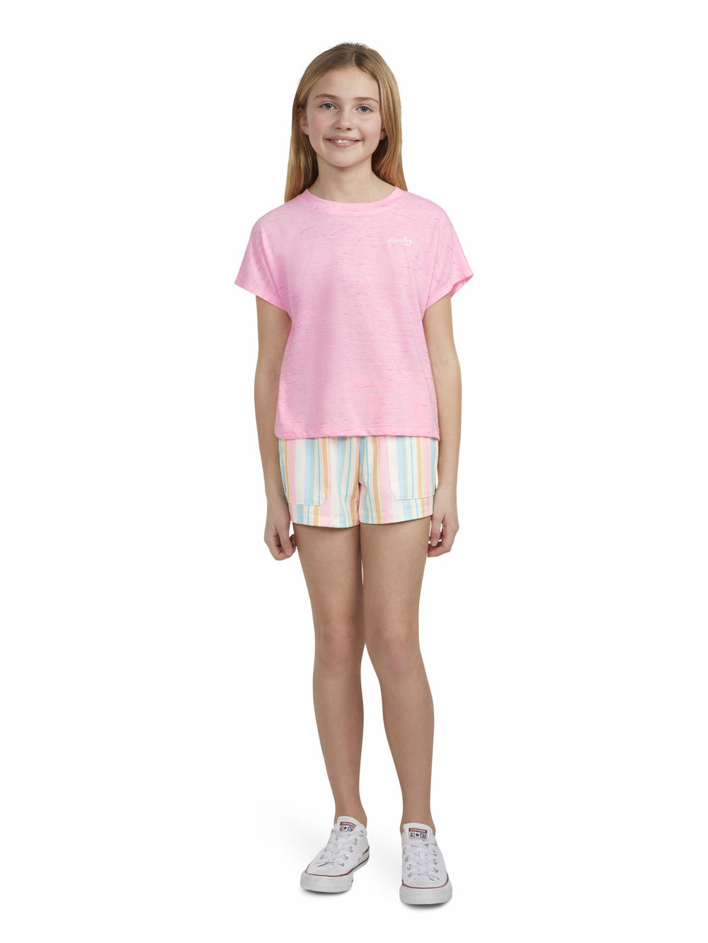 Girls' French Terry Short | Hurley - Pale Ivory / Multi