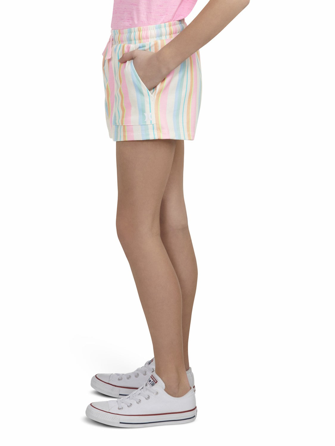 Girls' French Terry Short | Hurley - Pale Ivory / Multi
