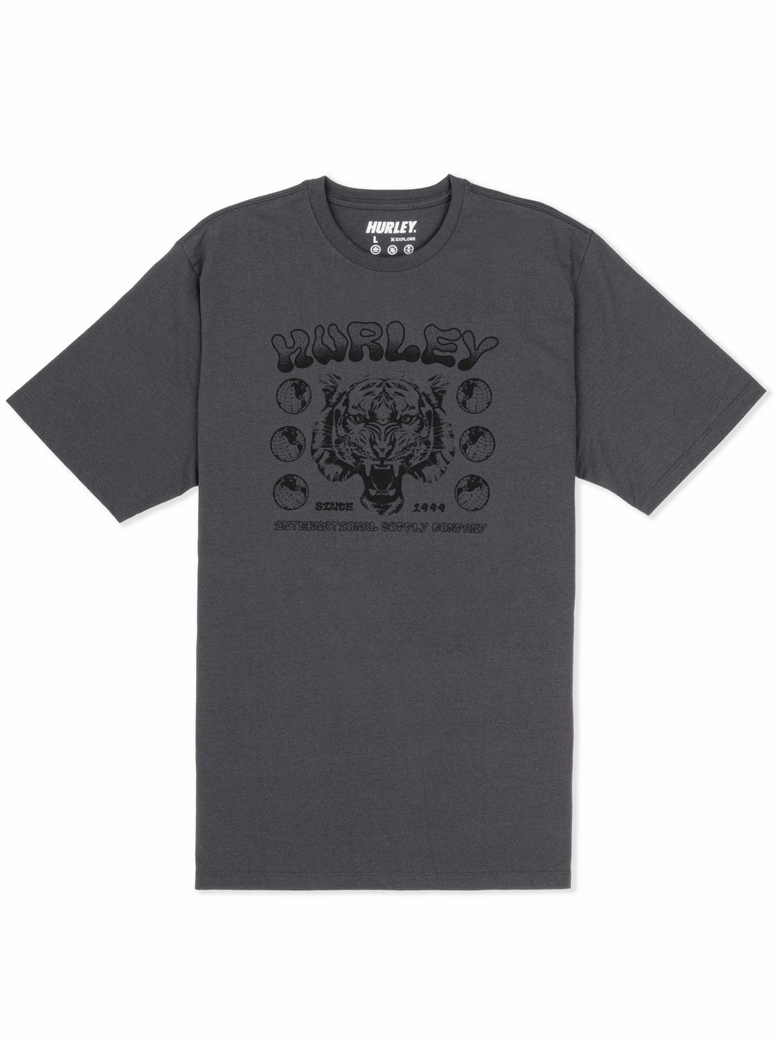 H2O Dri El Tigre No Se Short Sleeve | Hurley - Dark Stone Grey