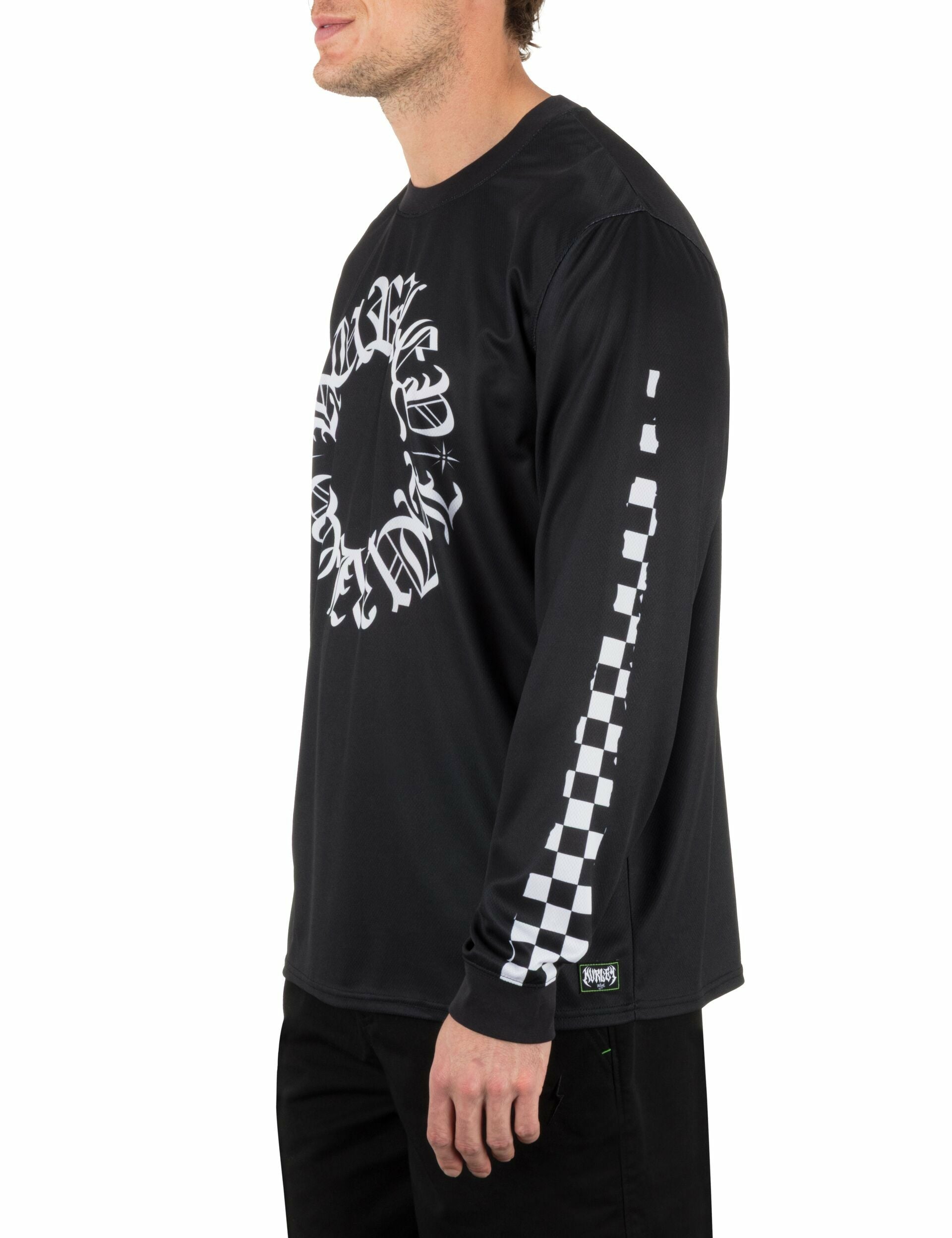 Hurley x Travis Barker Check Out Long Sleeve Jersey | Hurley - BLACK