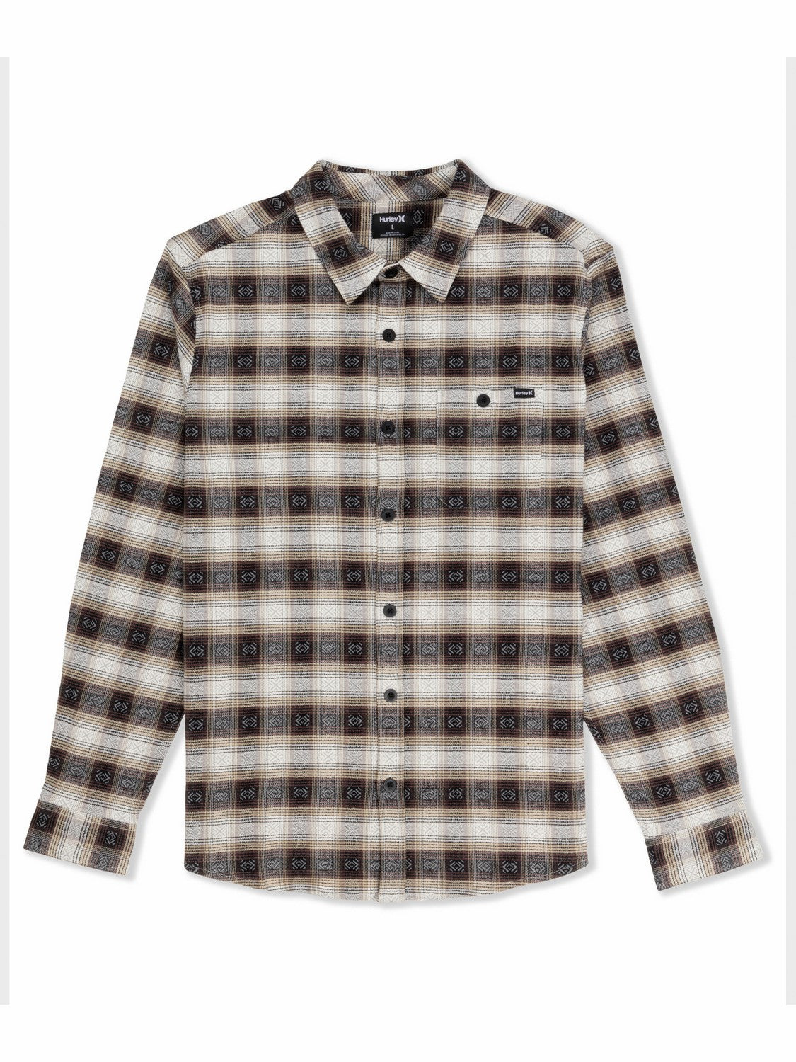 Portland Stretch Flannel Long Sleeve | Hurley - Black