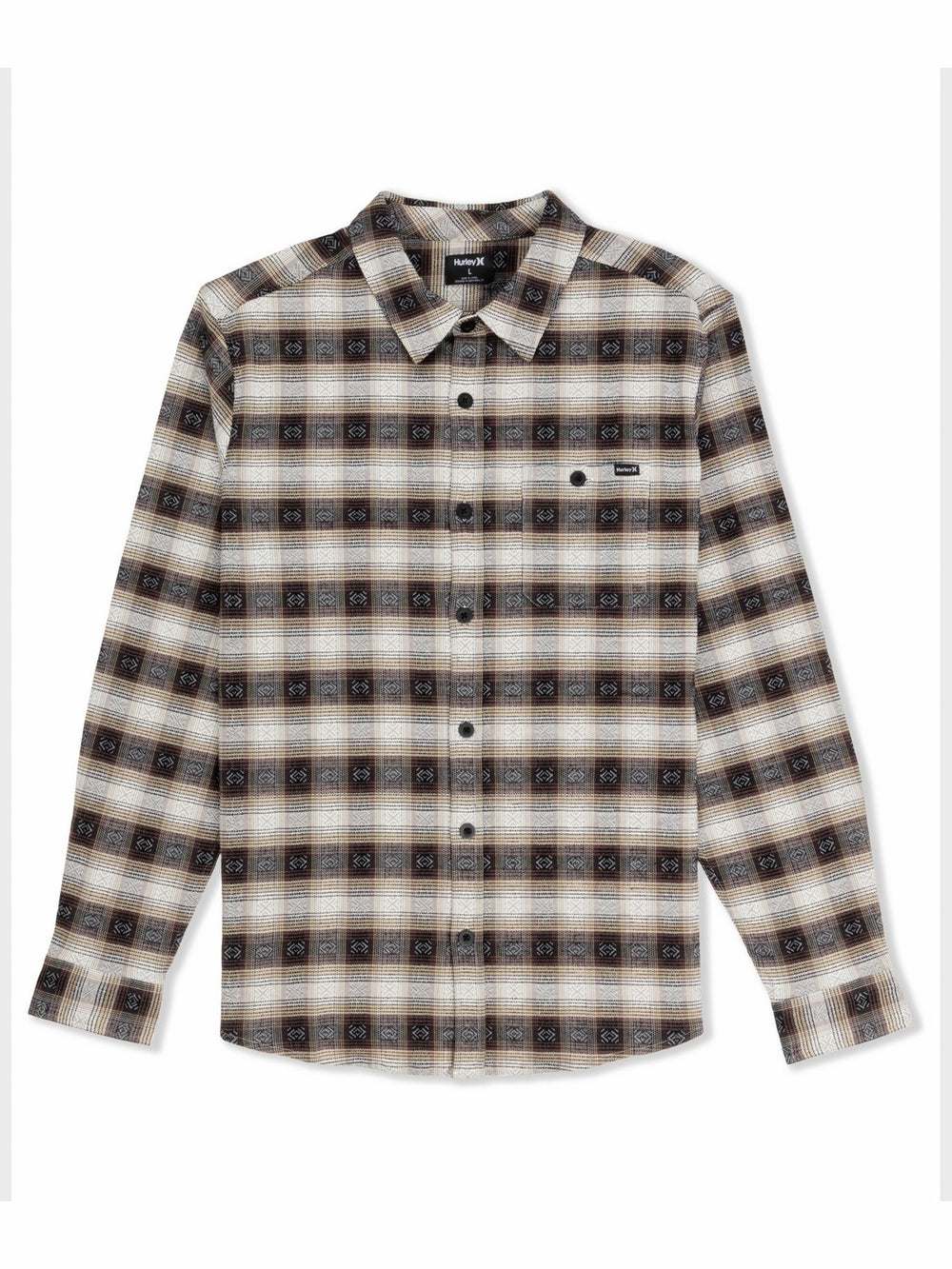 Portland Stretch Flannel Long Sleeve | Hurley - Black