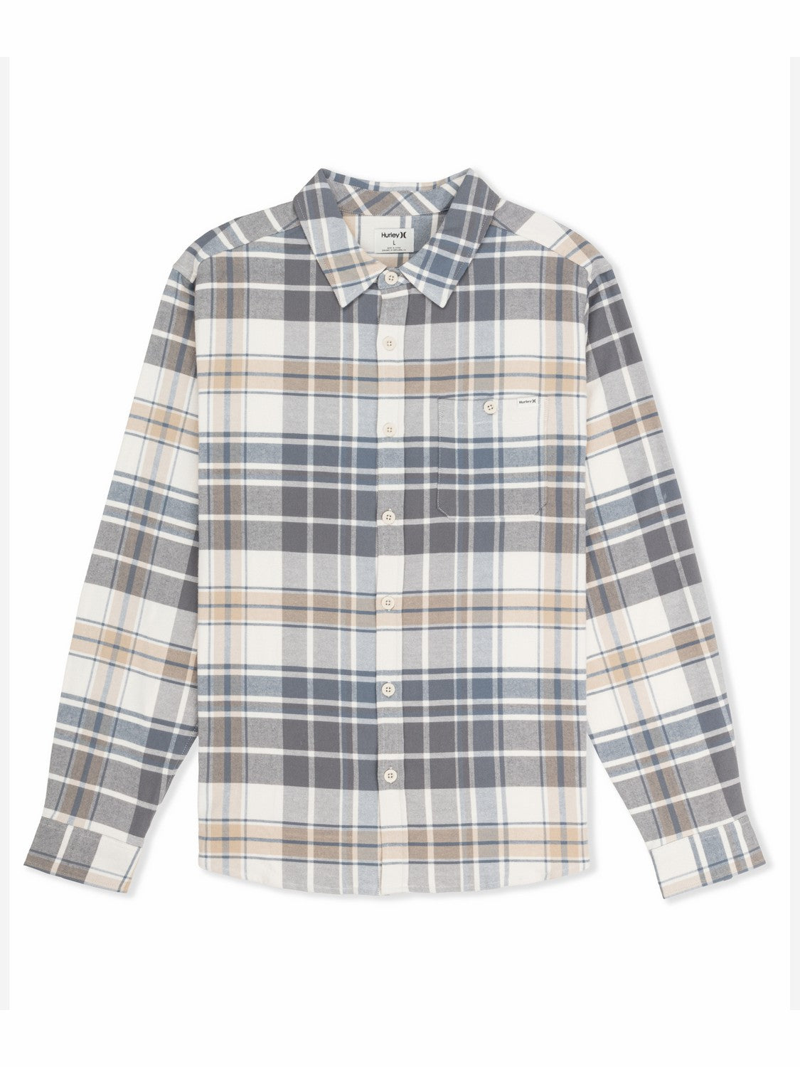 Portland Stretch Flannel Long Sleeve | Hurley - Bone