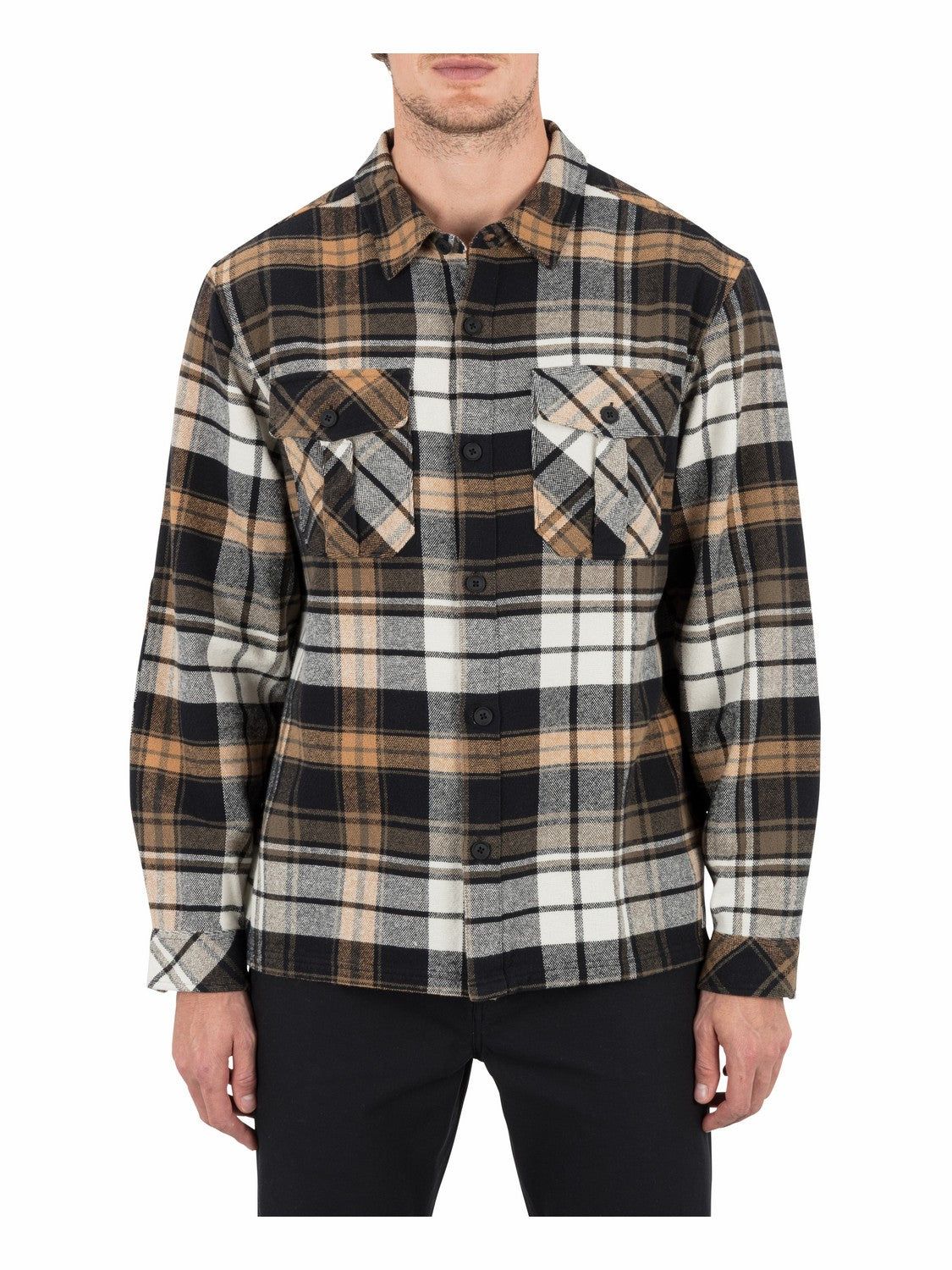 Santa Cruz Seaside Flannel Long Sleeve | Hurley - Black