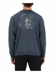 Hula In Paradise Crewneck Sweatshirt | Hurley - Iron Ore