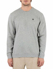 Icon Long Sleeve Crew | Hurley - GREY HEATHER