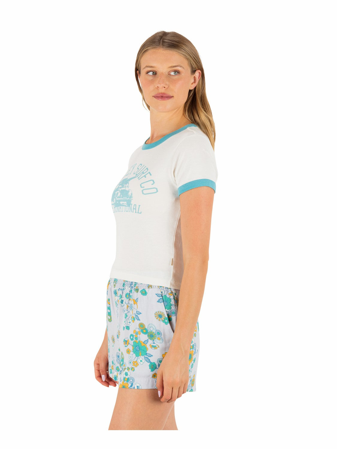 Speedway Ringer Baby Tee | Hurley - Tofu