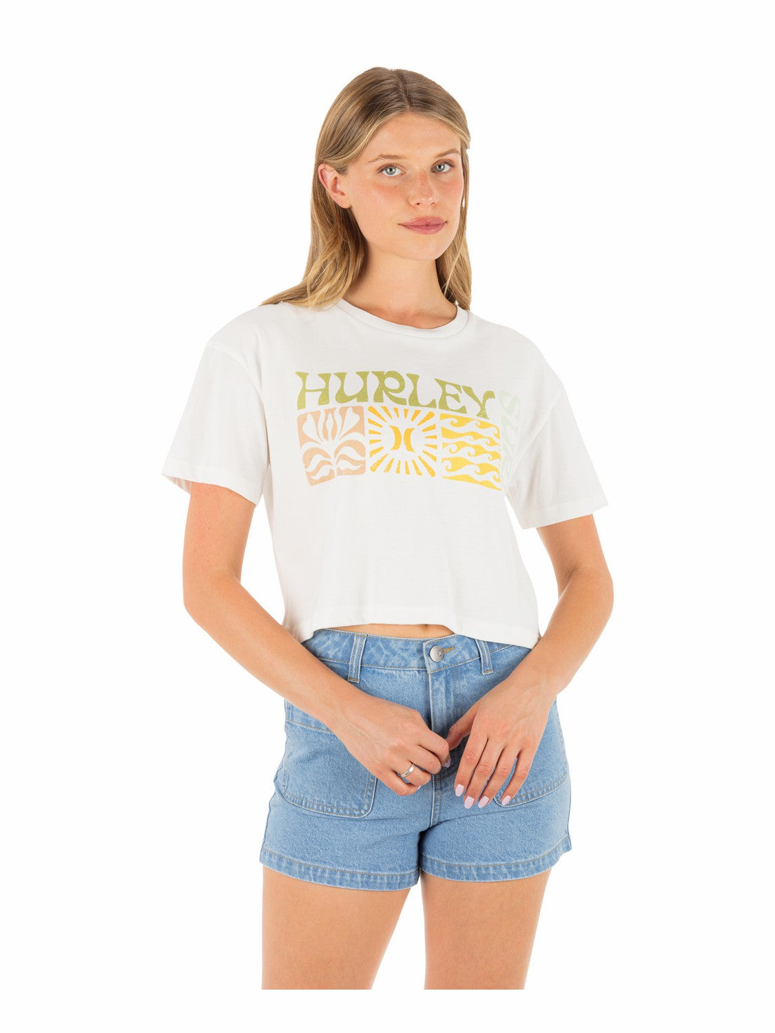 Surf Days Boxy Crop Tee | Hurley - Tofu