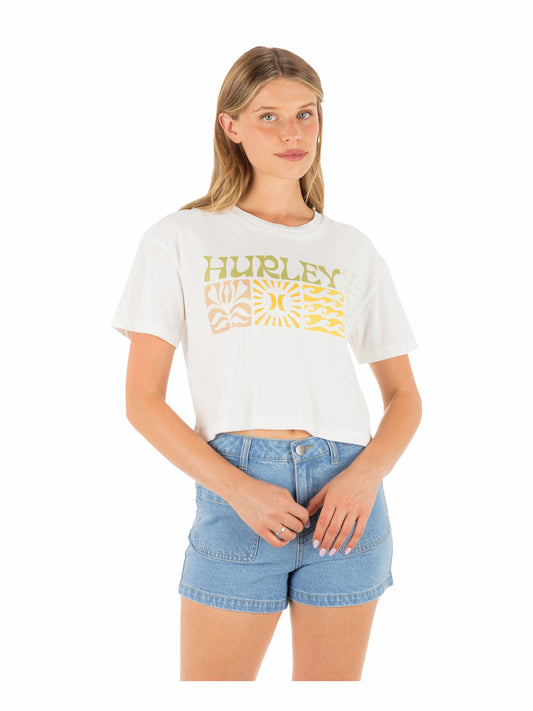 Surf Days Boxy Crop Tee | Hurley - Tofu