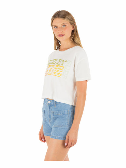 Surf Days Boxy Crop Tee | Hurley - Tofu