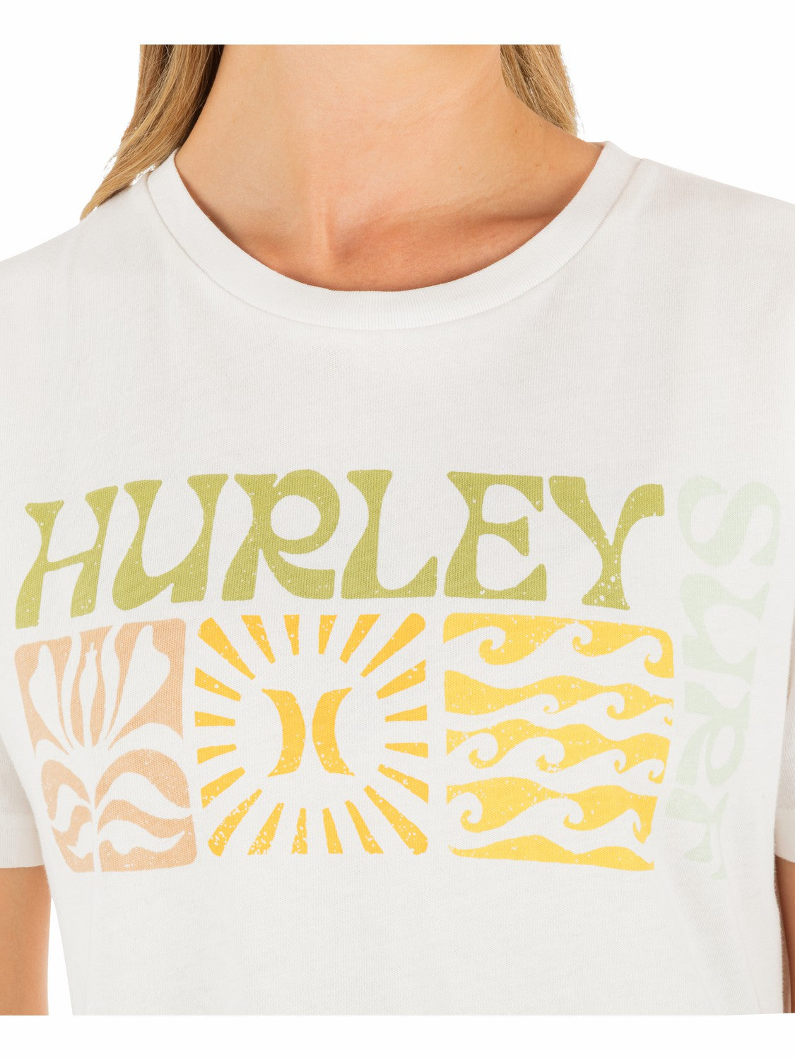 Surf Days Boxy Crop Tee | Hurley - Tofu