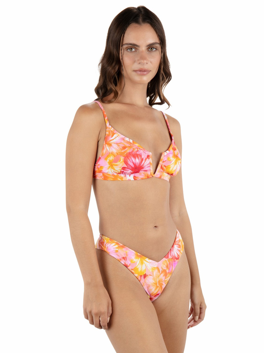 Tropic Dreams V Wire Bralette Bikini Top | Hurley - Poppy