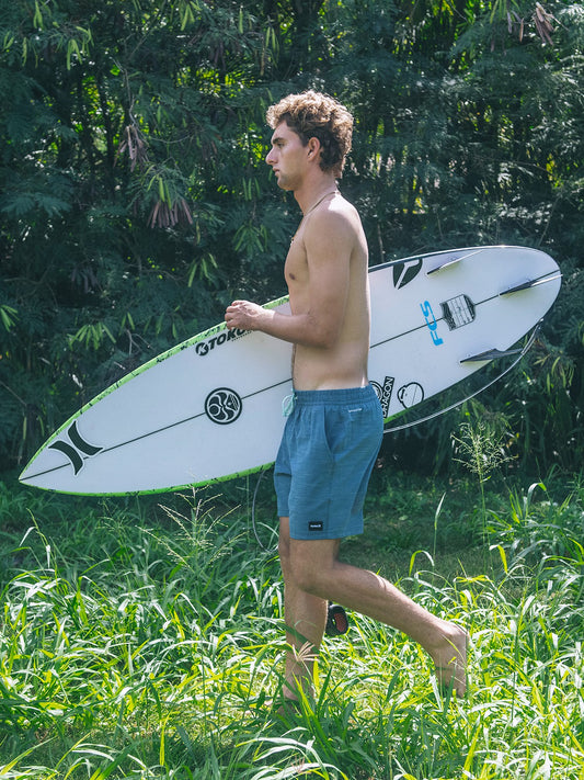 Phantom Eco Slub Lined Volley Boardshort 17" | Hurley - Grey Teal