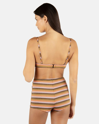 Sunset Shine Stripe Tab Underwire Bra | Hurley - Sunrise Pink