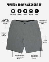 Phantom Flow Walkshort 20" | Hurley - BLACK HEATHER