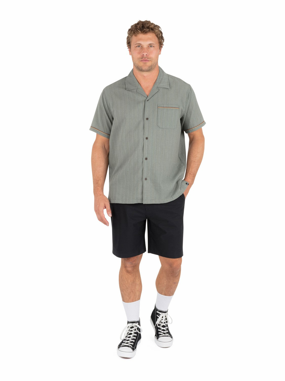 Lay Day Camp Short Sleeve | Hurley - Army