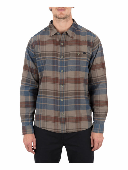 Portland Stretch Flannel Long Sleeve | Hurley - Army